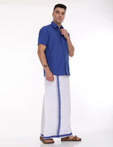 blue-half-sleeve-shirt-with-single-dhoti